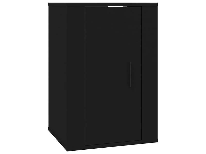  Lot de 2 meuble tv mural, meuble tv suspendu noir 40x34,5x60 cm  - Conforama D