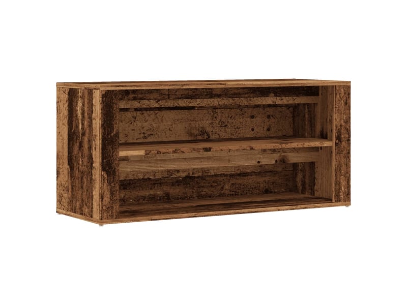  Banc à chaussures, meuble à chaussures vieux bois 100x35x45 cm bois d'ingénierie  - Conforama A