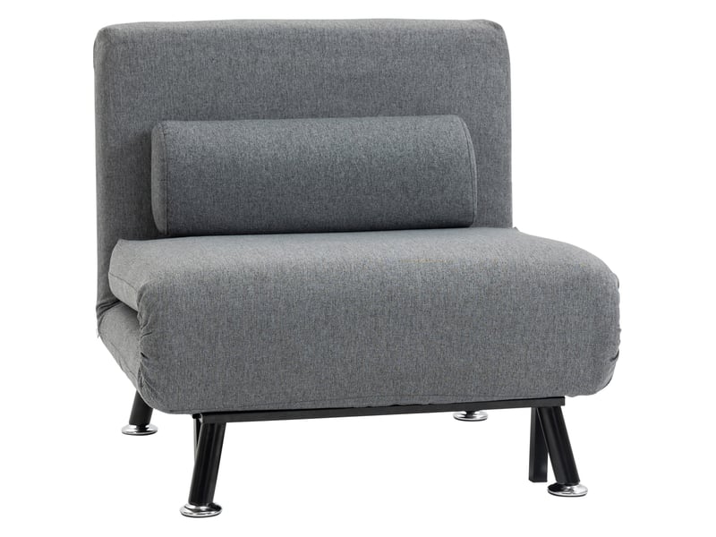 Fauteuil convertible en lit 1 place dossier réglable gris foncé evryae - Conforama A