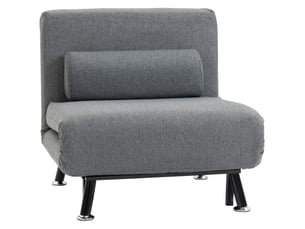 Fauteuil convertible en lit 1 place dossier réglable gris foncé evryae