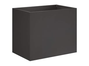 Jardinière - cache-pot de jardin noir 50 x 40 x 50 cm acier laminé à froid