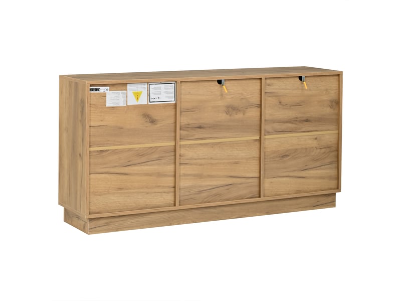 Buffet bas 140x35x75 cm naturel avec 6 tiroirs, 1 porte, led Fay Lum - Conforama D