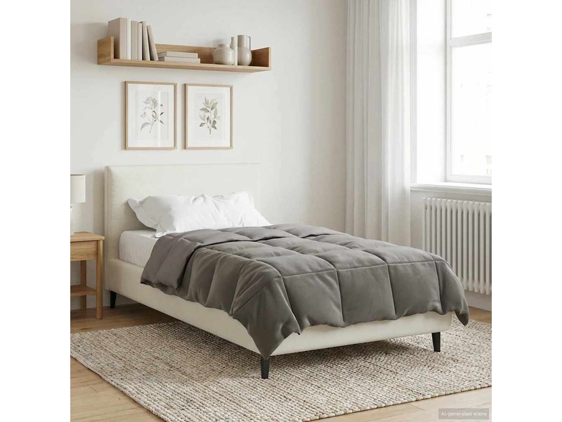  Duvet - couette complet toute l'année 140 x 200 cm 4 saisons gris clair  - Conforama D