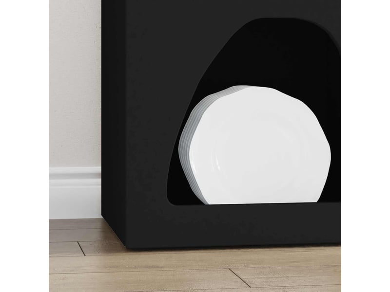  Buffet - bahut - meuble de rangement elst noir 40 x 35 x 100.5 cm bois d'ingénierie  - Conforama E