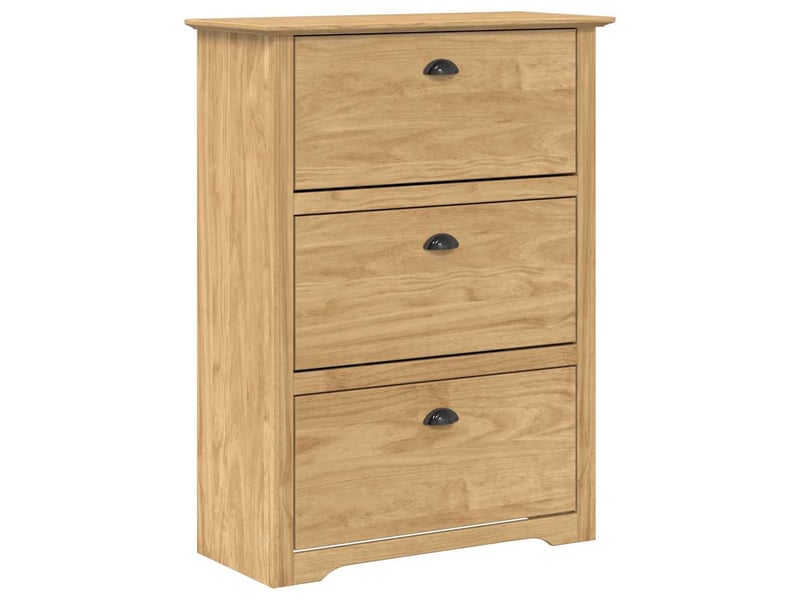 Meuble à chaussures, rack à chaussures bodo 80x35x118 cm bois d'ingénierie - Conforama A