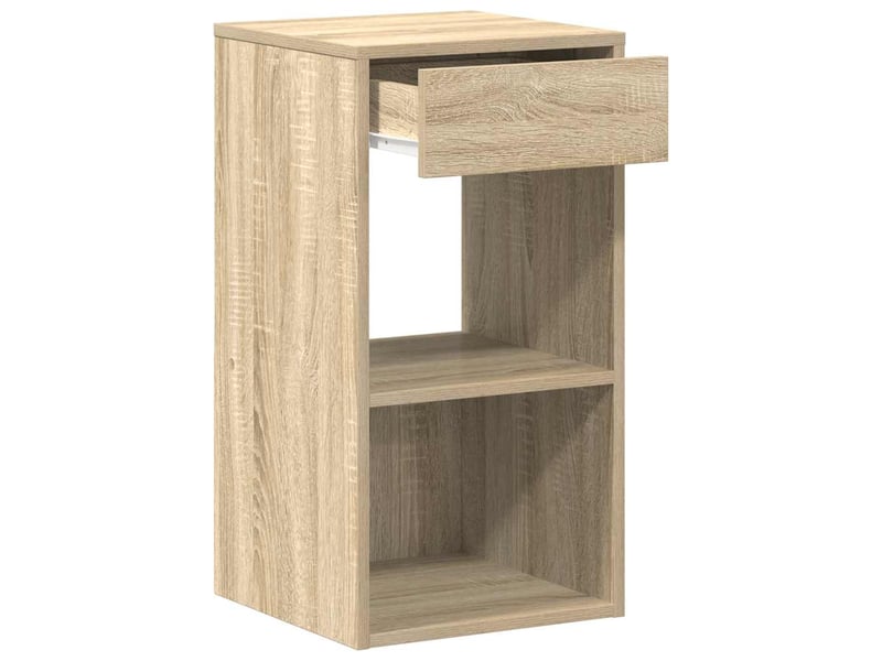  Lot de 2 tables de chevet - cabinet de chevet - table de nuit avec tiroir chêne sonoma 35x34x66,5 cm  - Conforama E