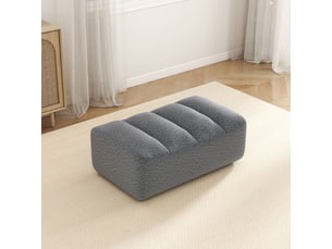 Pouf / repose pied gris