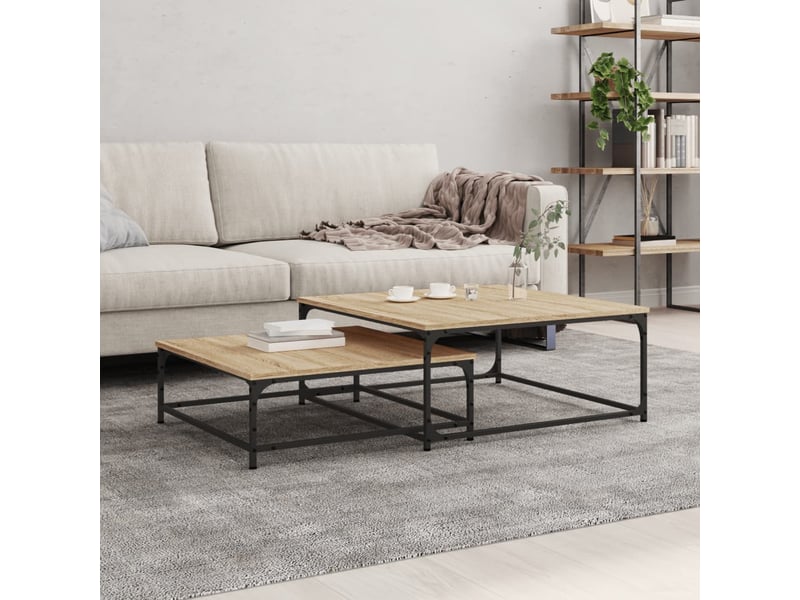  Tables basses gigognes 2 pcs | table de salon chêne sonoma bois d'ingénierie  - Conforama B