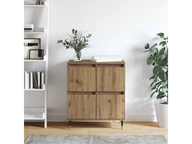  Buffet - bahut - meuble de rangement chêne artisanal 60 x 35 x 70 cm  - Conforama D