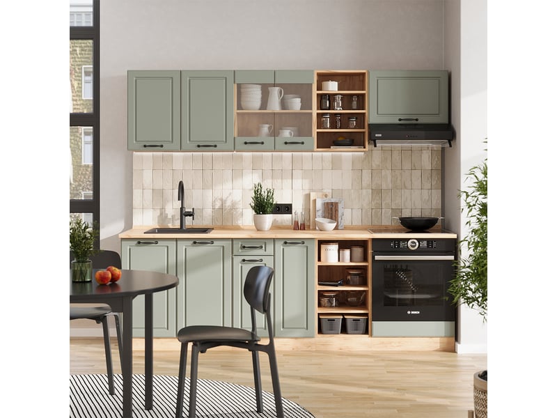 Vicco armoire en verre, mint campagnechêne doré, 80cm - Conforama C