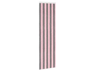 Rideau anti-insectes, moustiquaire en chenille gris argent et rose cf43427