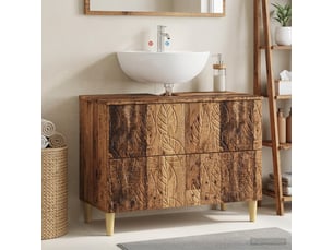 Meuble sous lavabo de salle de bain delft bois ancien cf64853
