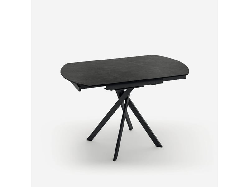 Table extensible en céramique pour cuisine et salon 120x80120 drift - gris foncé - Conforama A