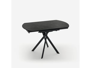 Table extensible en céramique pour cuisine et salon 120x80120 drift - gris foncé
