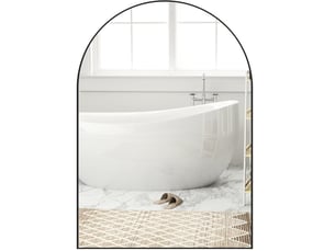 Miroir forme atypique de salle de bain coloris noir <strong>FLORAGRACE</strong> <strong></strong> - 70 cm x 50 cm