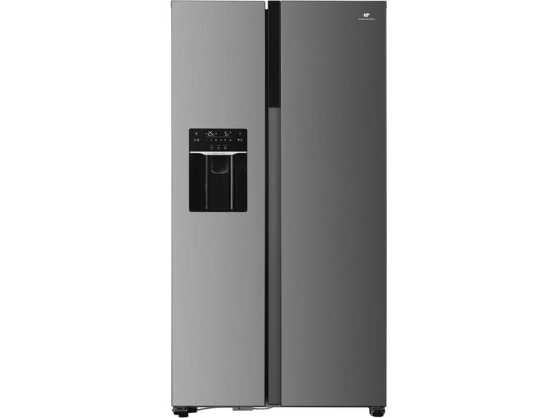  Frigo americain 577 l inox no frost avec distributeur eau et glace led CERANF577NFIXD - Conforama A
