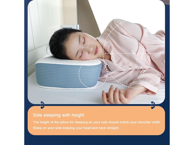  Oreiller cervical memory foam, oreiller cervicales douloureuses ergonomique, oreiller pour les dormeurs,63*12*36cm  - Conforama R