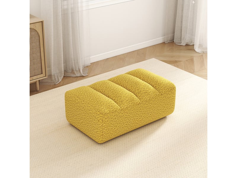 Brravo ottoman granular fleece-jaune SF20250067012 - Conforama D