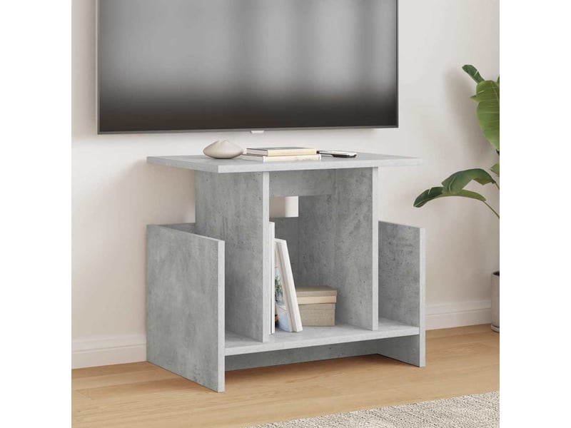  Meuble tv - banc tv - meuble de rangement 50 x 35 x 45 cm gris béton bois d'ingénierie  - Conforama B