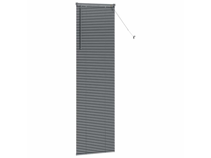 Store vénitien, store de fenêtre gris foncé 220 x 55 cm 25 mm aluminium cf47924 - Conforama E