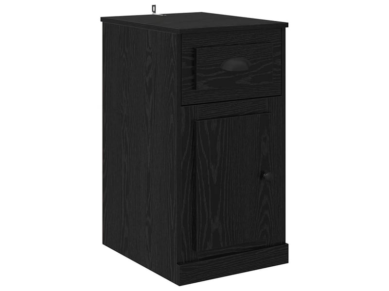 Meuble d'appoint, meuble de rangement salon 40 x 50 x 75 cm bois d'ingénierie chêne noir - Conforama A