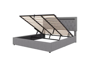 Lit coffre 180x200 cm SOGEU coloris gris