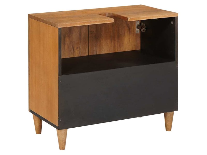 Cabinet de salle de bain, armoire salle de bain marron clair 62 x 33 x 58 cm cf65385 - Conforama E