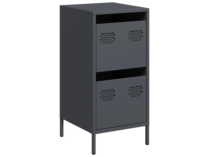  Buffet - bahut - meuble de rangement anthracite 35x39x73,5 cm acier laminé à froid  - Conforama A