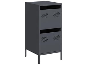 Buffet - bahut - meuble de rangement anthracite 35x39x73,5 cm acier laminé à froid