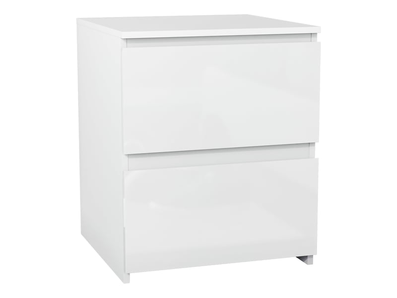  Table de chevet glinton, commode de nuit, chambre, rangement, bois fsc, 2 tiroirs, blanc 3331868 - Conforama A