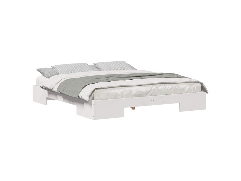 Lit double- lit adulte - cadre de lit blanc 180 x 200 cm - Conforama A