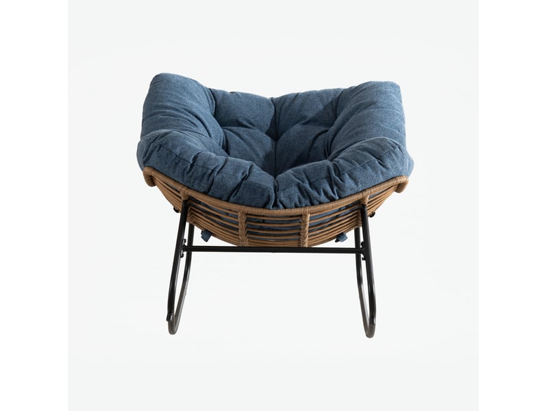  Fauteuil à bascule moderne en chenille, pour salon, chambre et chambre de bébé  - Conforama A