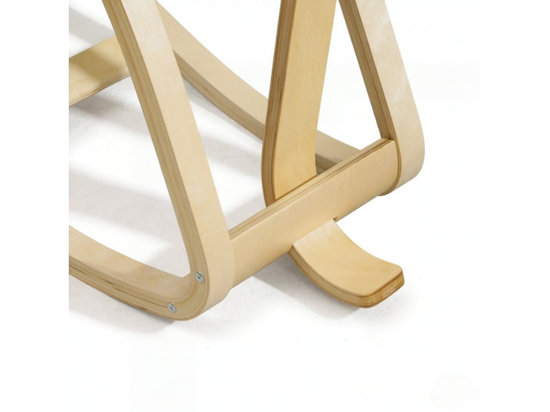  Chaise ergonomique à genoux avec dossier 51x84x93 cm mécanisme à bascule bois bleu foncé  - Conforama D