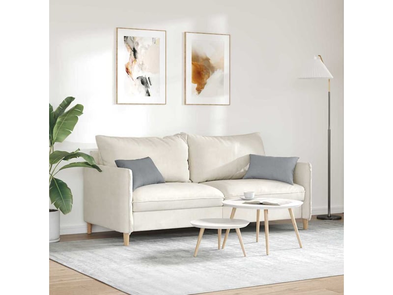  Lot de 2 coussins de canapé, coussins décoratifs tissu gris clair 50 x 30 cm cf58840  - Conforama D