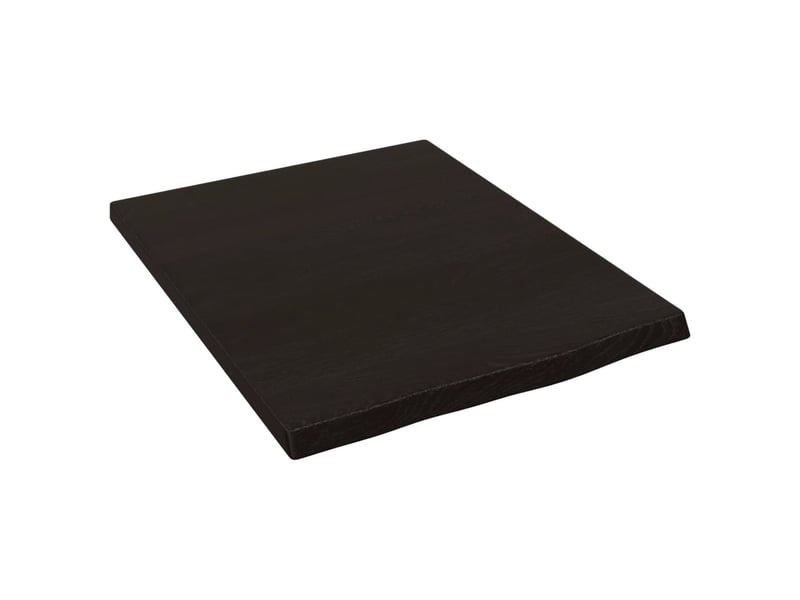 Comptoir de salle de bain, plan de travail marron foncé bois massif traité cf65855 - Conforama A
