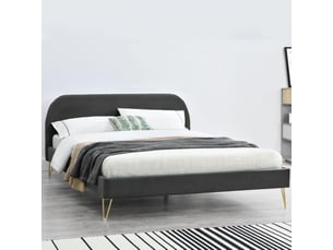 Lit 2 places 160x200 cm CONCEPT USINE   coloris gris