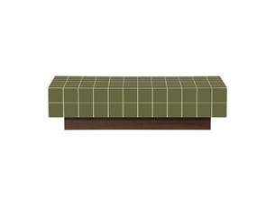Table basse imitation carreaux de ciment 120cm kaki - grid