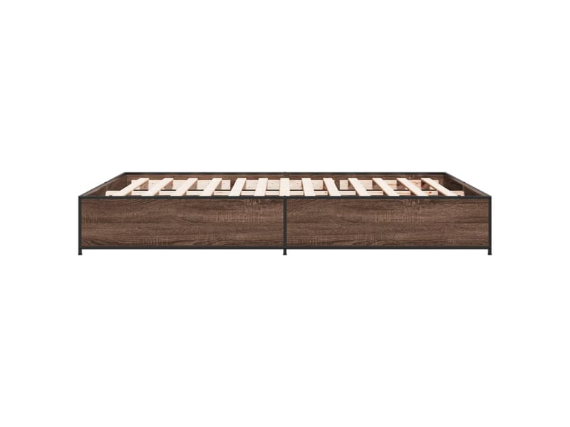  Lit double- lit adulte -  cadre de lit sans matelas chêne marron 120x190 cm  - Conforama D