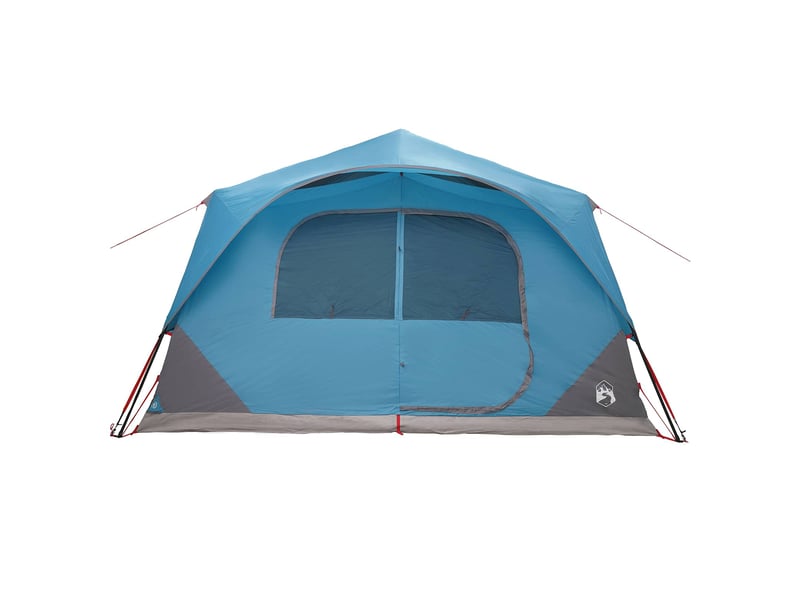 Tente instantanée, tente de camping 8 personne bleu polyester et acier - Conforama E