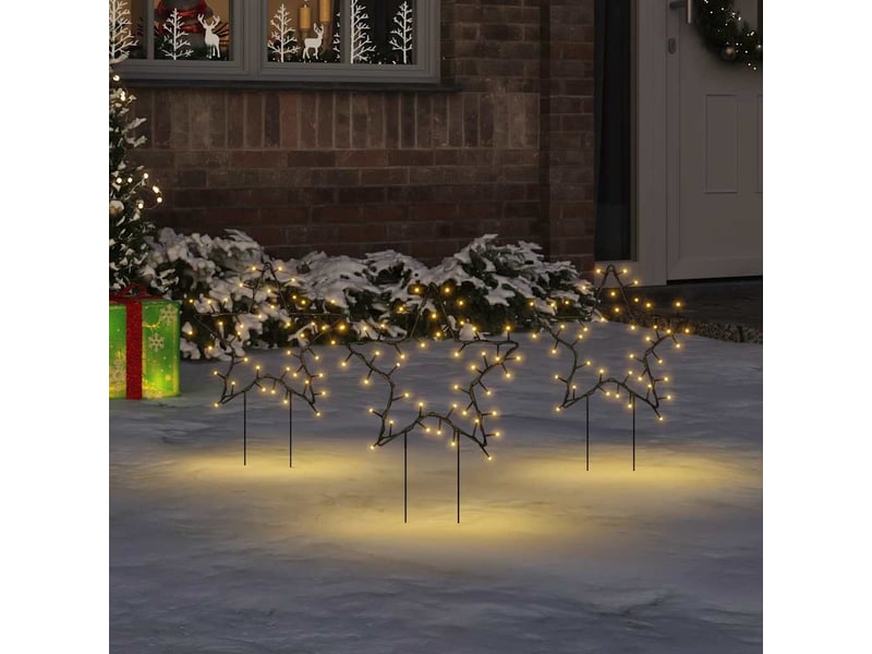  Décoration lumineuse étoile de noël piquets 3 pcs 50 led 29 cm  - Conforama B