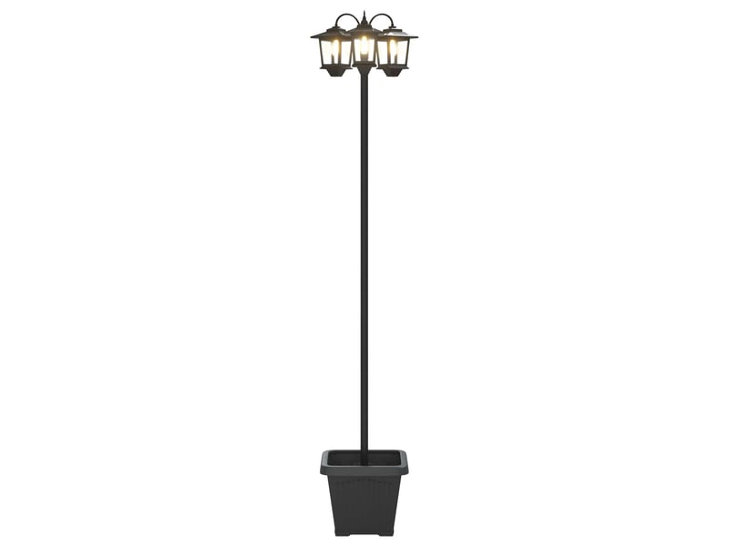  Lampadaire salon, lampe sur pied 3 brins avec jardinière noir 32x32x188 cm  - Conforama A
