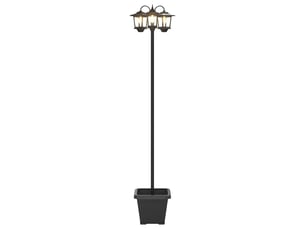 Lampadaire salon, lampe sur pied 3 brins avec jardinière noir 32x32x188 cm