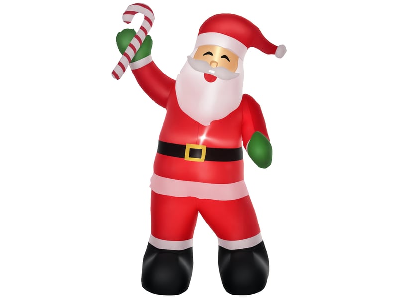  Père noël gonflable avec éclairage led et accessoires 140 x 85 x 250 cm  - Conforama A