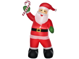 Père noël gonflable avec éclairage led et accessoires 140 x 85 x 250 cm