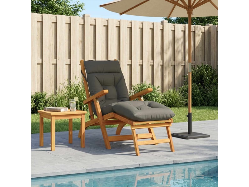  Coussin de transat, coussin pour bain de soleil vianen 100 % polyester gris 200 x 60 x 8 cm cf56307  - Conforama B