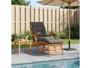 Coussin de transat, coussin pour bain de soleil vianen 100 % polyester gris 200 x 60 x 8 cm cf56307