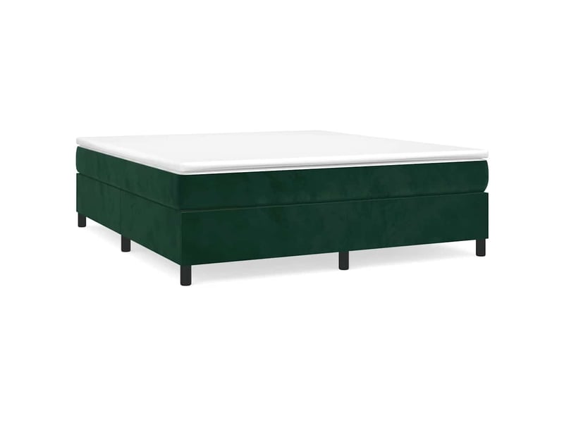  Lit double- lit adulte -  cadre de lit à lattes vert foncé 200x200 cm velours  - Conforama A