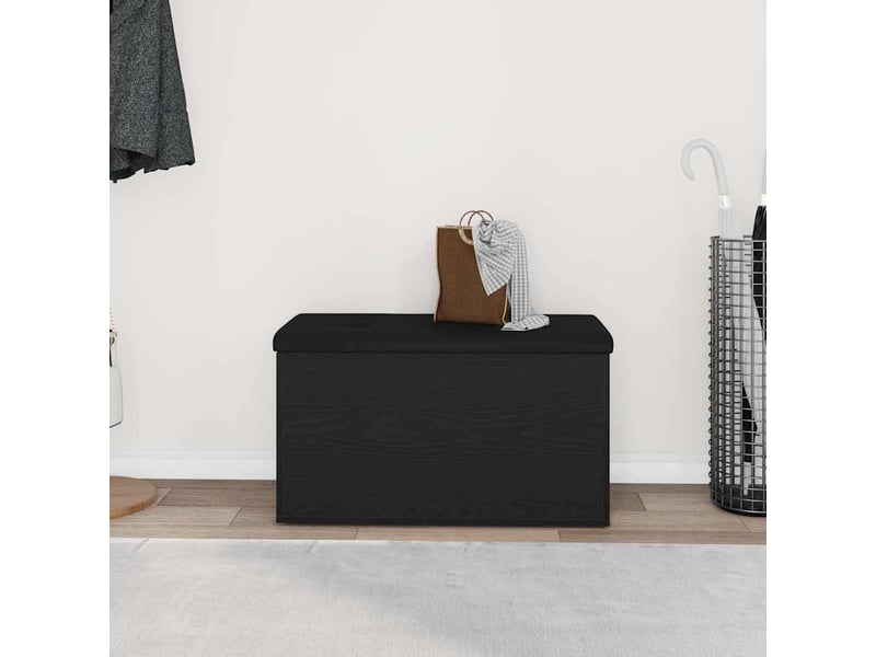  Banc chambre, banc de rangement chêne noir 82x42x45 cm bois d'ingénierie  - Conforama D