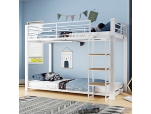 Lit superposé 2x90x200 cm <strong>OKMYHOME</strong>  <strong></strong> coloris bicolore