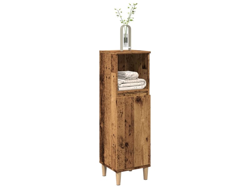  Armoire de salle de bain vieux bois 30x30x100cm bois ingénierie shl2715  - Conforama C